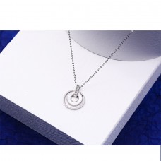 Elegants kulons ar Swarovski kristāliem, platīna pārklājums, ķēdītes garums 40-45 cm